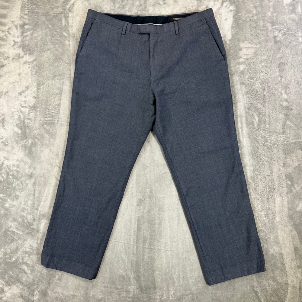 Banana‎ Republic Marzotto Modern Slim Fit Dress Pants Men's Size 40x32 Blue Gray